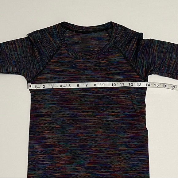 Lululemon Swiftly Tech Long Sleeve 2.0 Black/Rainbow Multi 4/Extra Small Run Top - Picture 12 of 15